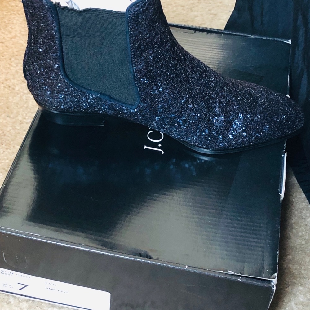 J crew glitter boots